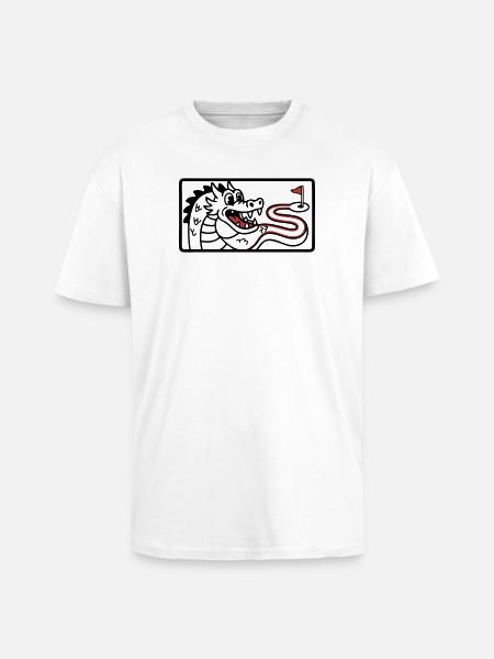 Minigolf Retro Cartoon Golfball JGA Team - Unisex Oversized Heavyweight T-shirt - white