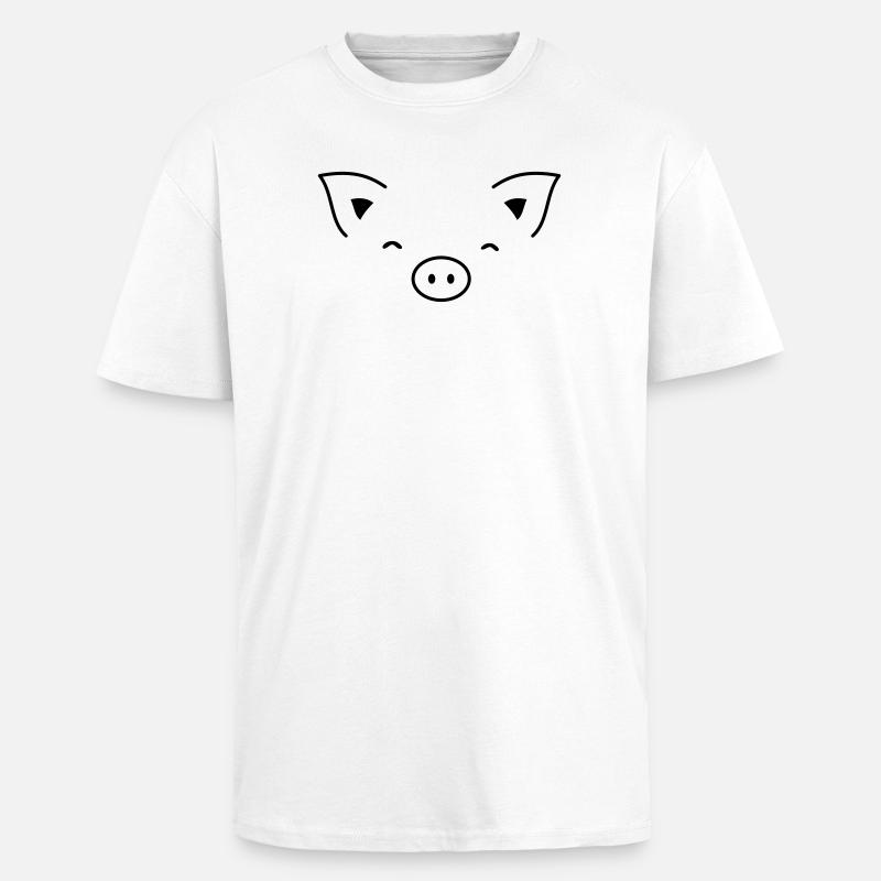 Pig piglet sow - Unisex Oversized Heavyweight T-shirt - white