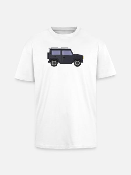 Jeep - T-shirt unisexe oversize épais - blanc