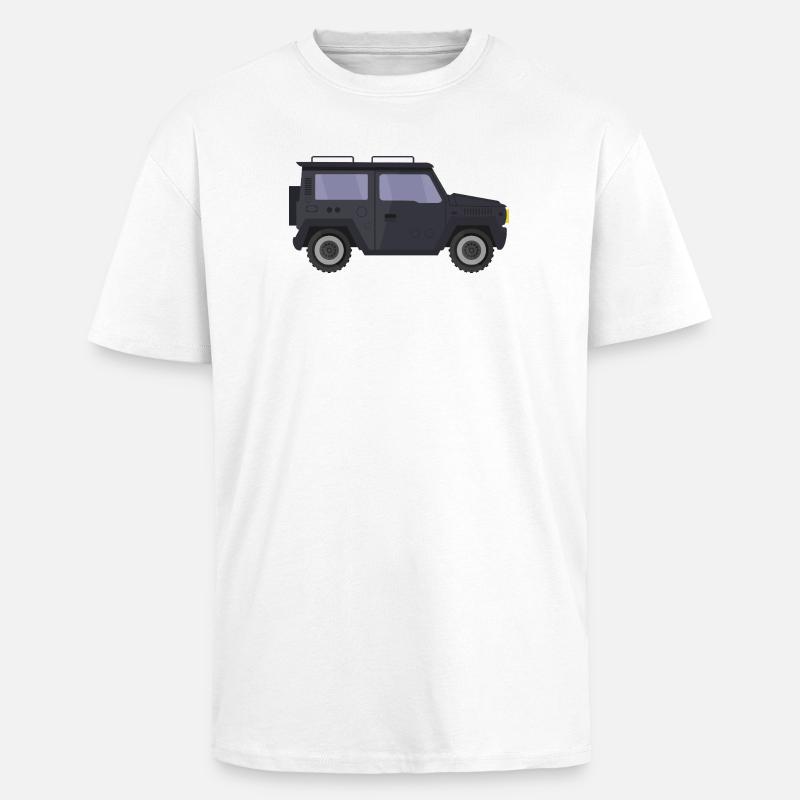 Jeep - Oversized Heavyweight Unisex T-Shirt - Weiß
