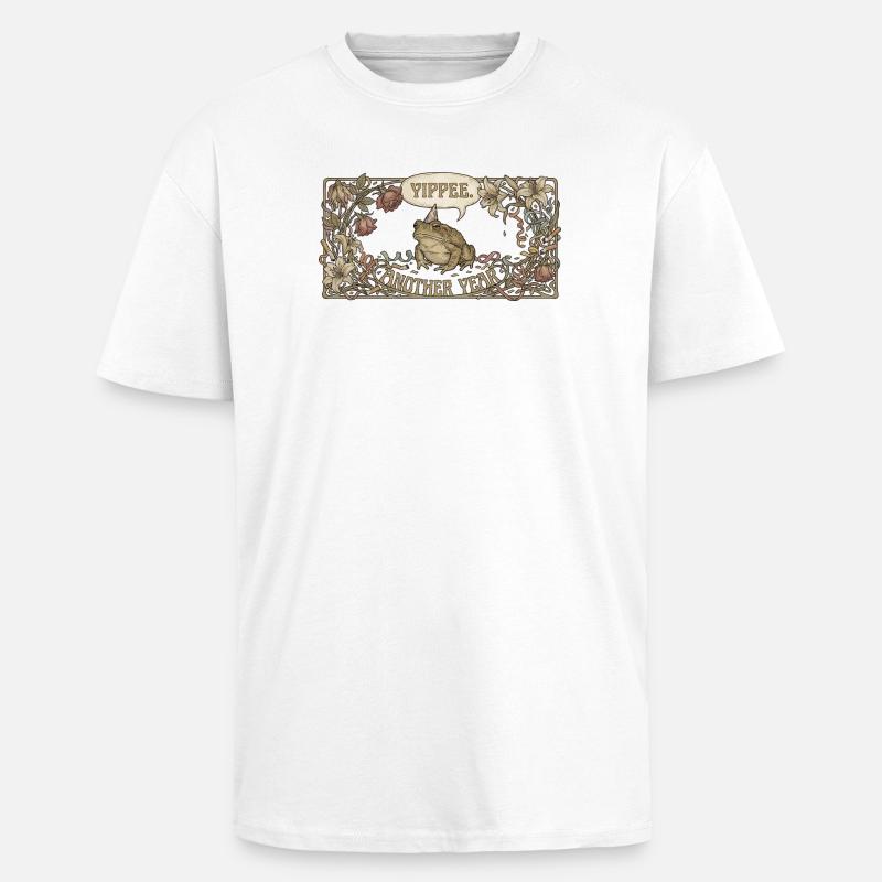 Yippee Another Year Toad - Unisex Oversized Heavyweight T-shirt - white