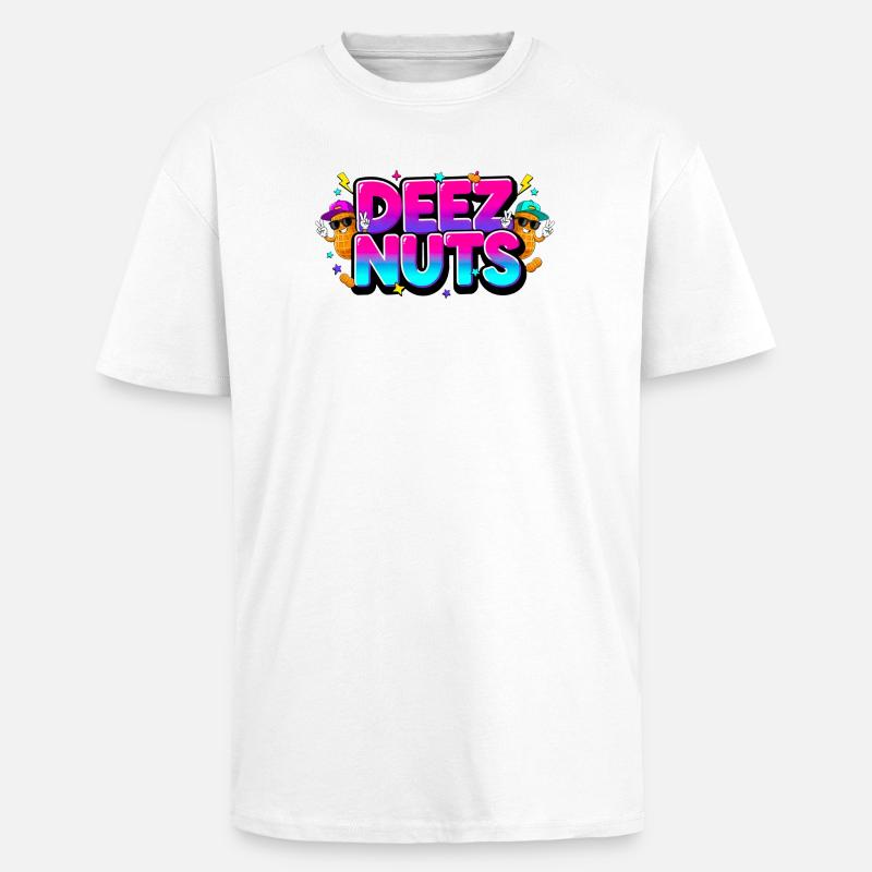 Deez Nuts – lustiges Graffiti Bunt - Oversized Heavyweight Unisex T-Shirt - Weiß