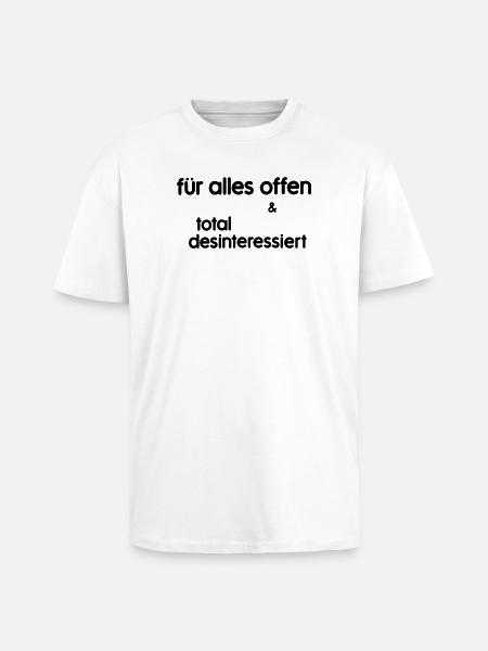 Desinteressiert - Oversized Heavyweight Unisex T-Shirt - Weiß