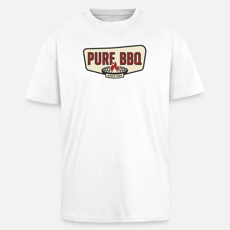 Pure Barbecue Retro Pitmaster Grill - Paksu unisex oversize t-paita - valkoinen