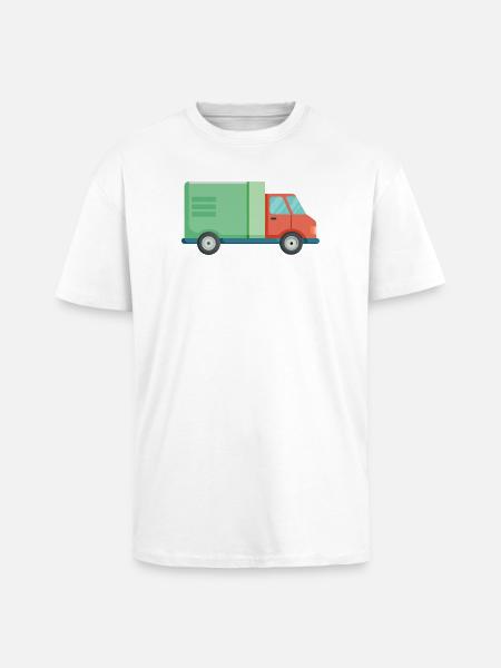 Lieferauto - Oversized Heavyweight Unisex T-Shirt - Weiß