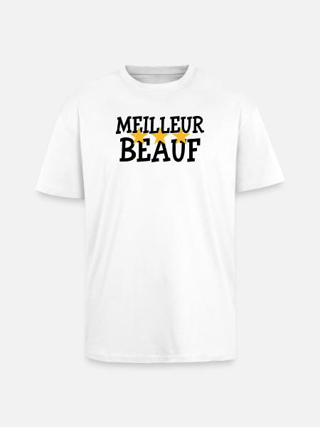 Meilleur Beauf - T-shirt unisexe oversize épais - blanc