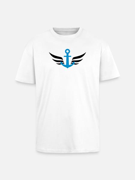Seemann / Boot / Marine / Meer / Fischer - Oversized Heavyweight Unisex T-Shirt - Weiß