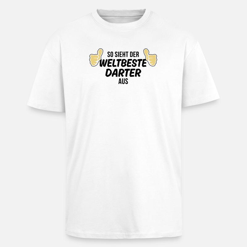 der weltbeste darter - Oversized Heavyweight Unisex T-Shirt - Weiß