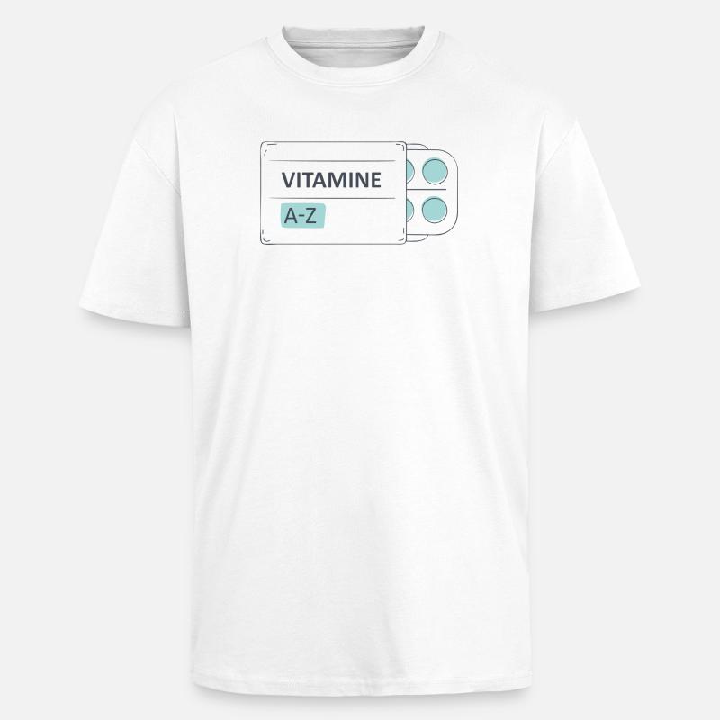 Medikamente Pillen Tabletten Packung - Oversized Heavyweight Unisex T-Shirt - Weiß