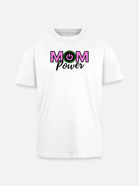 Mom power - Unisex Oversized Heavyweight T-shirt - white