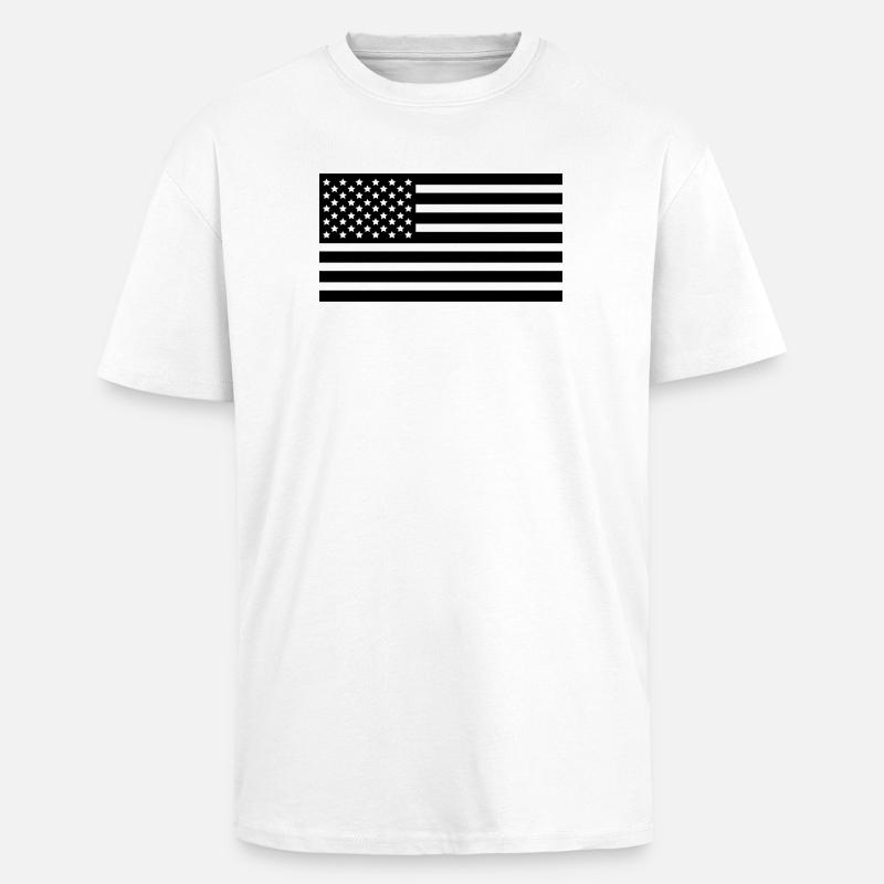 Utiliser des drapeaux - T-shirt unisexe oversize épais - blanc