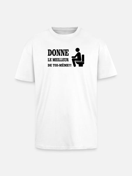 Give it your best - Unisex Oversized Heavyweight T-shirt - white