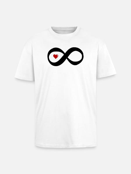 unendlich_herz_liebe - Unisex Oversized Heavyweight T-shirt - white