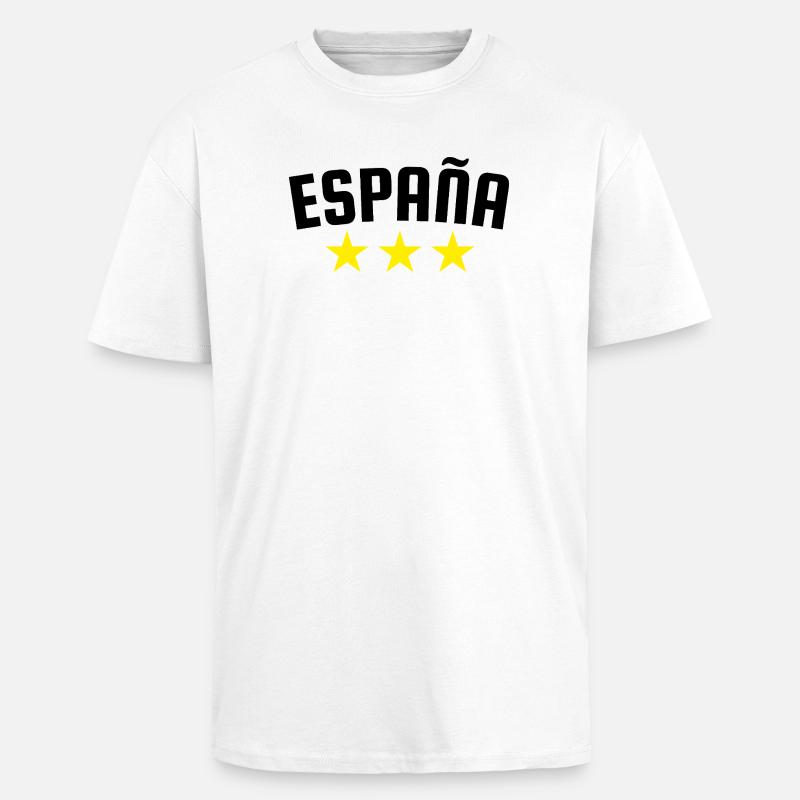 Spain Three Star Design B - Unisex Oversized Heavyweight T-shirt - white