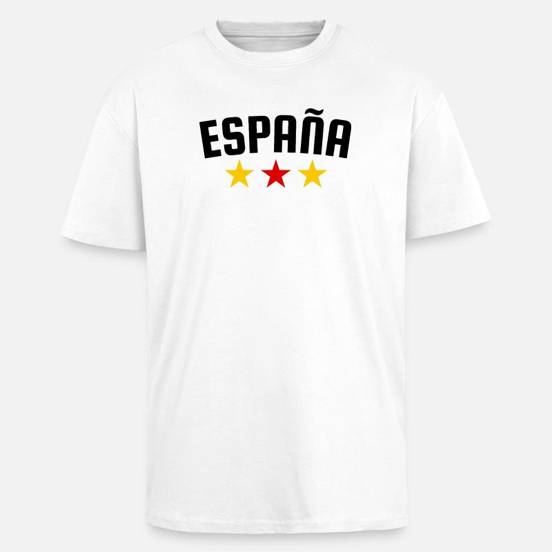 Spanien 3 Sterne Design - Oversized Heavyweight Unisex T-Shirt - Weiß