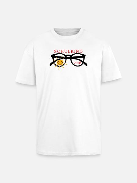 coole Sonnenbrille Schulkind - Oversized Heavyweight Unisex T-Shirt - Weiß