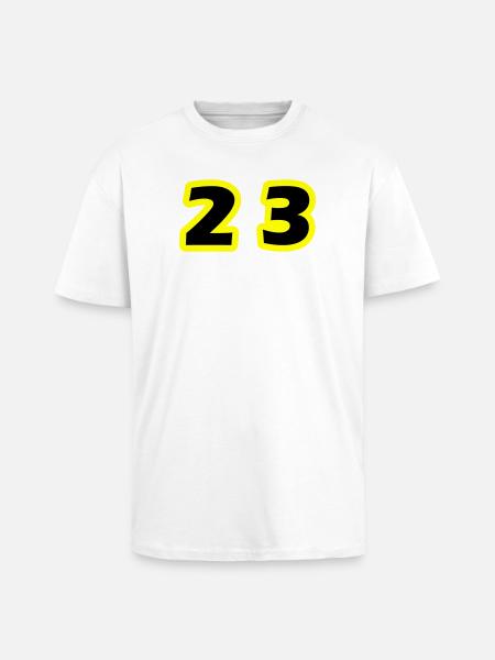 23 Number symbol - Unisex Oversized Heavyweight T-shirt - white