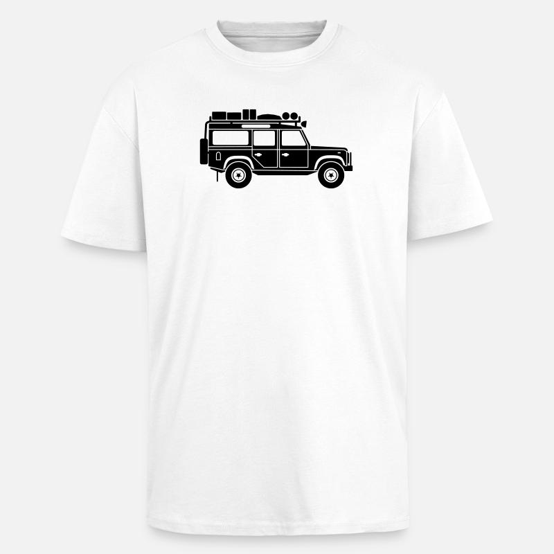Defender D110 Expedition - Oversized Heavyweight Unisex T-Shirt - Weiß