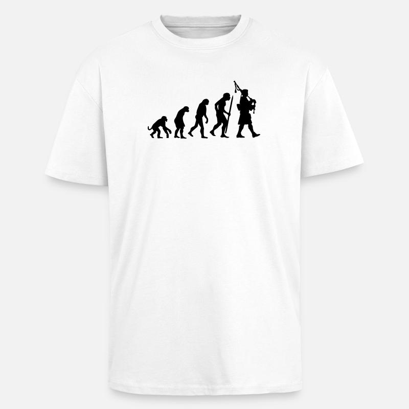 Evolution Pipebag - T-shirt unisexe oversize épais - blanc