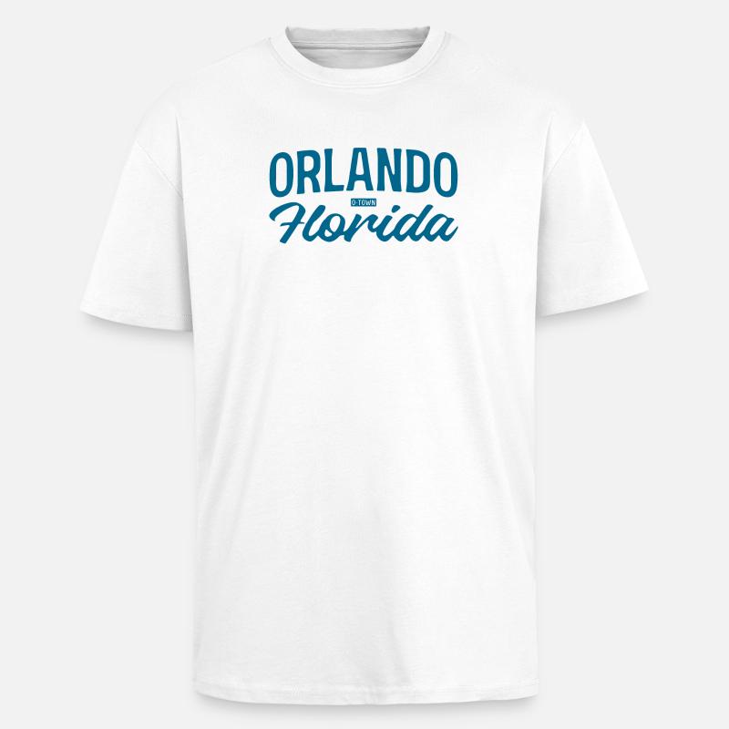 Orlando Florida Script Stil - Oversized Heavyweight Unisex T-Shirt - Weiß