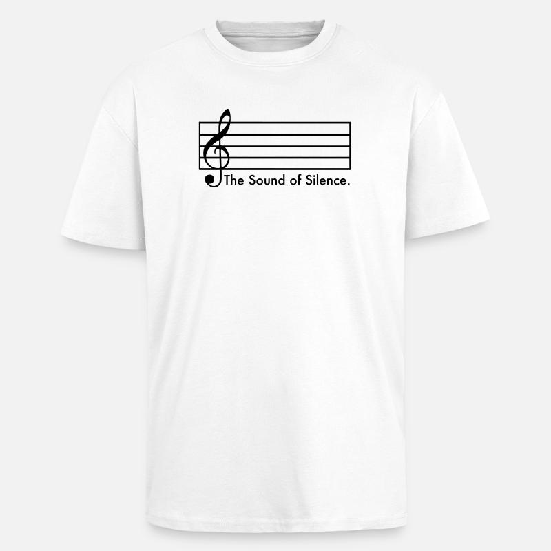 Le son du silence - T-shirt unisexe oversize épais - blanc