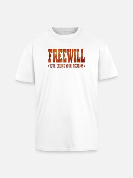 FreeWill - Unisex Oversized Heavyweight T-shirt - white