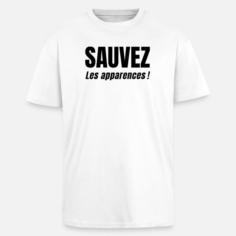 SAVE APPEARANCES! - Unisex Oversized Heavyweight T-shirt - white