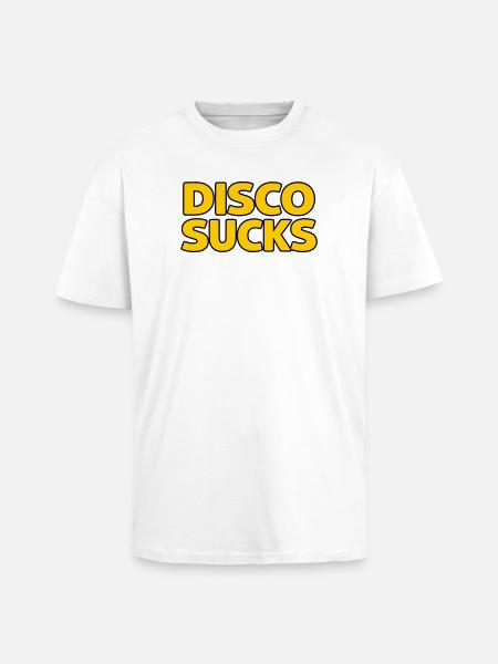 Disco Sucks - Unisex Oversized Heavyweight T-shirt - white
