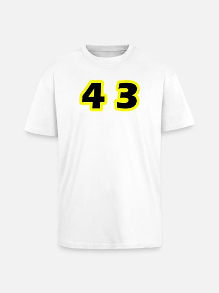 43 Number symbol - Unisex Oversized Heavyweight T-shirt - white