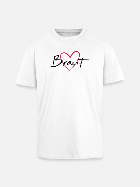 Bride Heart Hen Party - Unisex Oversized Heavyweight T-shirt - white