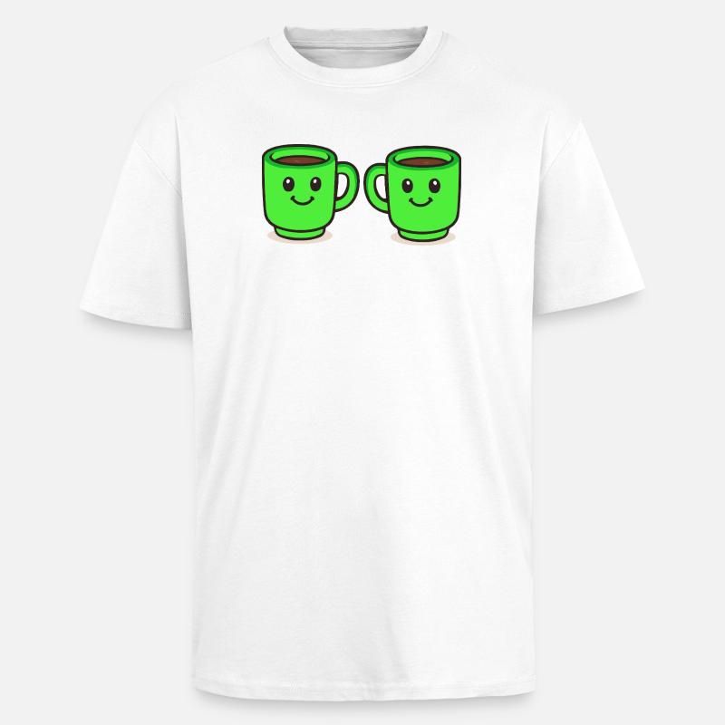 kaffeetasse-kaffee-2 - Oversized Heavyweight Unisex T-Shirt - Weiß