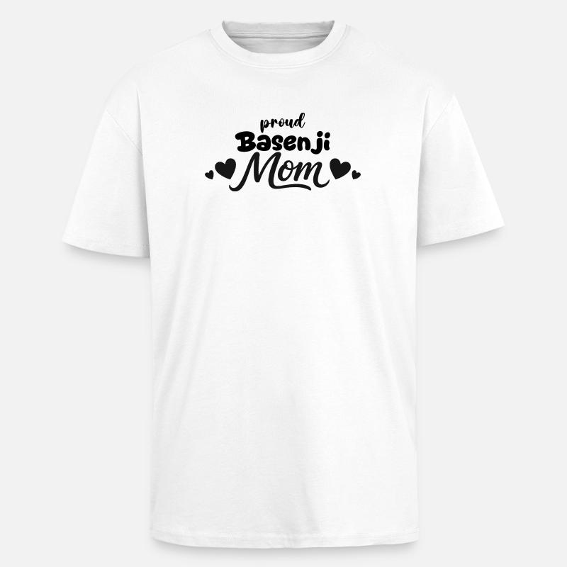 Stolze Barkless Dog Mutter, Basenji - Oversized Heavyweight Unisex T-Shirt - Weiß