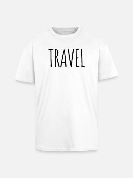 Travel - Unisex Oversized Heavyweight T-shirt - white