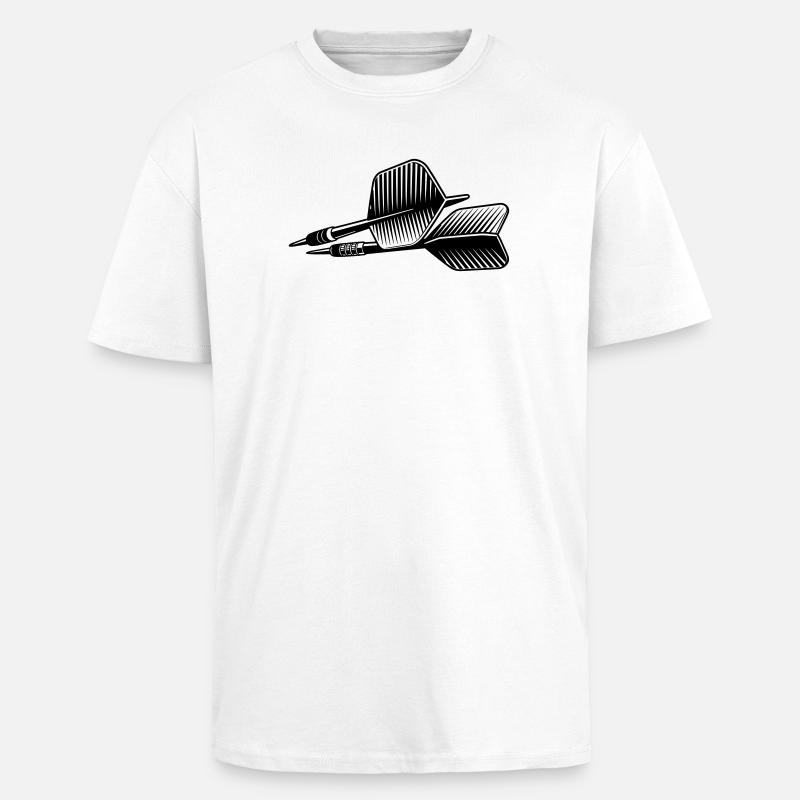 Fléchettes - T-shirt unisexe oversize épais - blanc