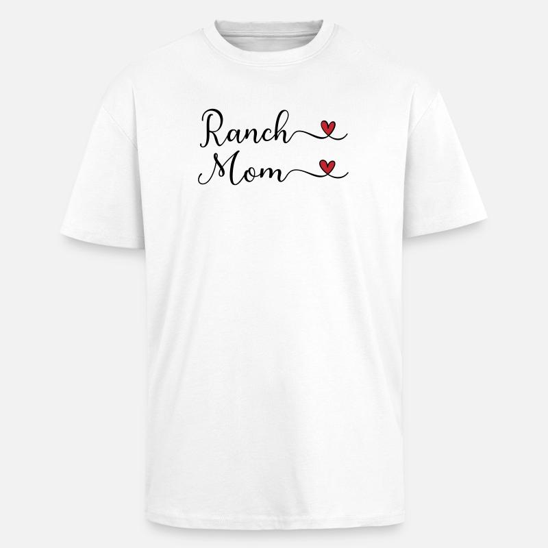 Maman de ranch - T-shirt unisexe oversize épais - blanc