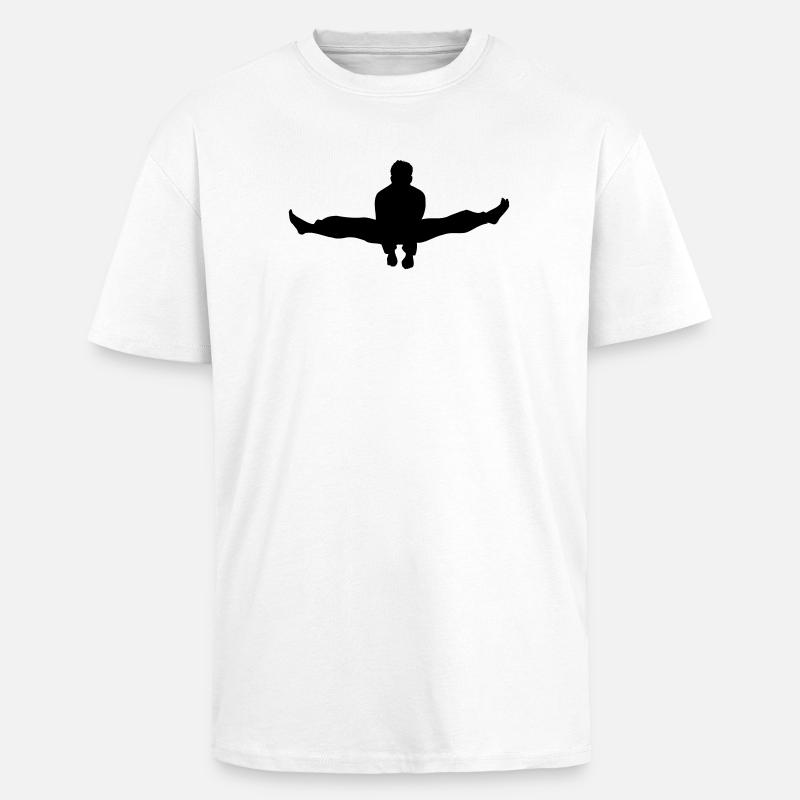 Karate oder Taekwondo Double Kick Schatten - Oversized Heavyweight Unisex T-Shirt - Weiß