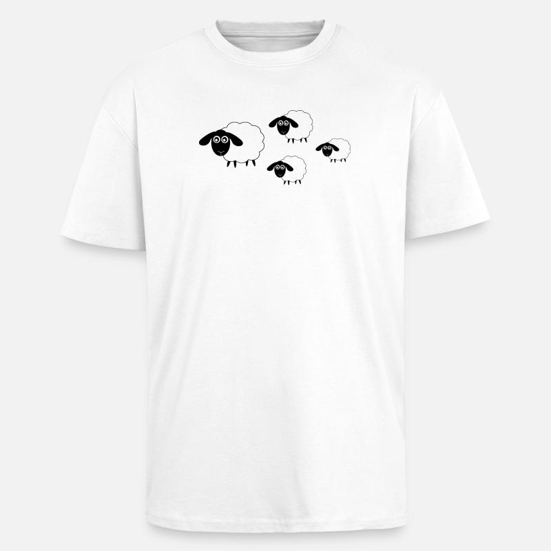 Schafe Schäfchen Lamm - Oversized Heavyweight Unisex T-Shirt - Weiß