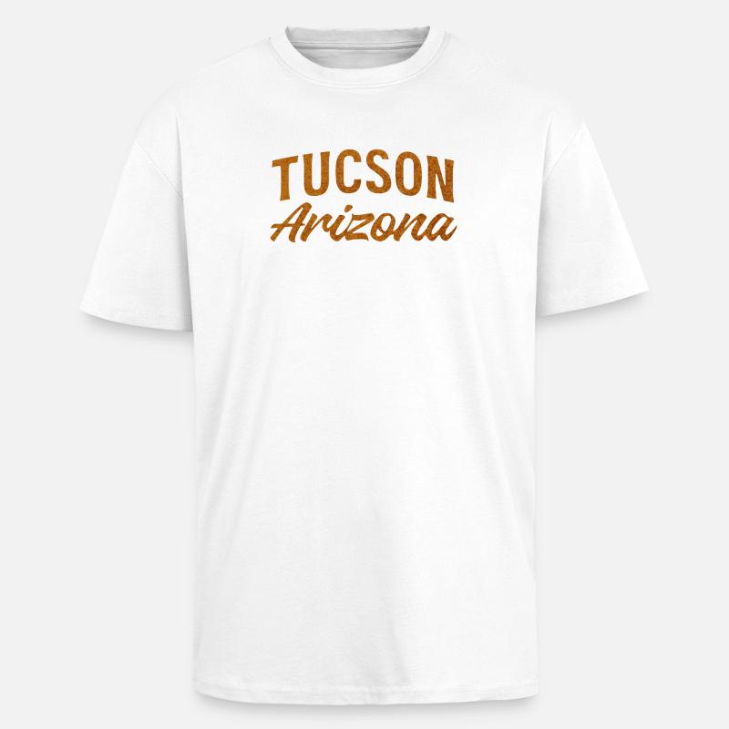 Tucson Arizona Rustic Script - Oversized Heavyweight Unisex T-Shirt - Weiß
