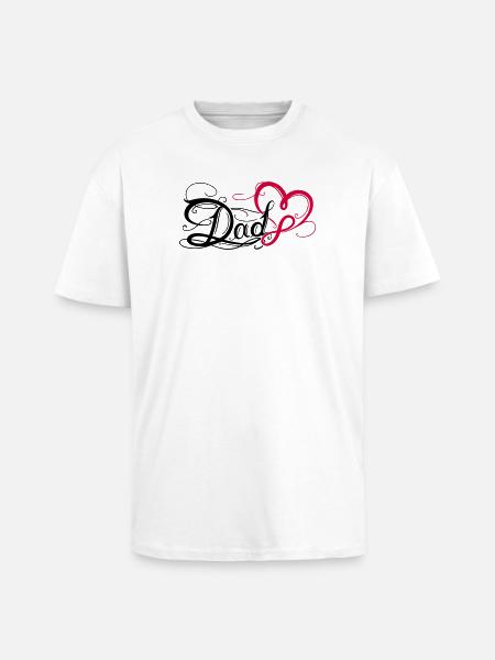 Dad Daddy Father's Day Tattoo - Unisex Oversized Heavyweight T-shirt - white