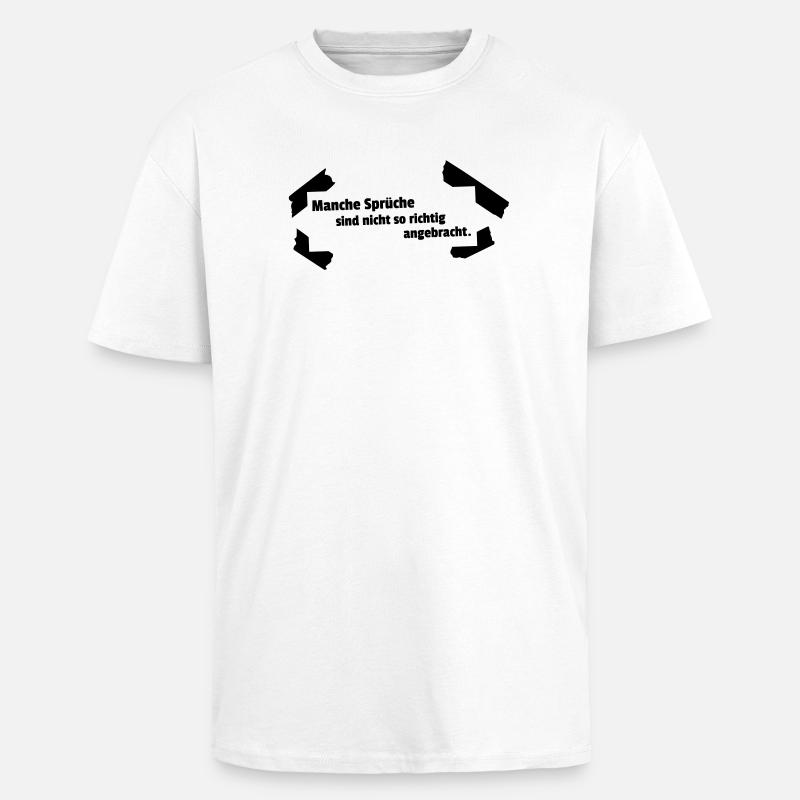 Dictons inappropriés - T-shirt unisexe oversize épais - blanc