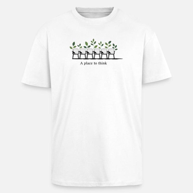 Verdant Thinkspace Chairs - Unisex Oversized Heavyweight T-shirt - white