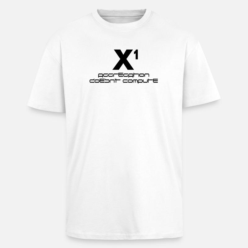 X hoch eins – aggregation doesn't compute - Oversized Heavyweight Unisex T-Shirt - Weiß