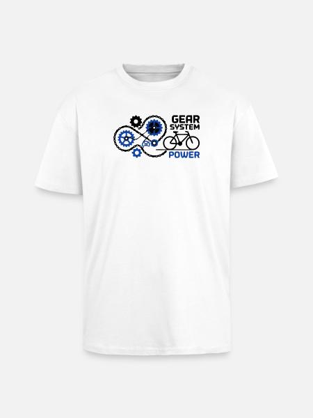 Awesome Gear System Bike Nerd - Unisex Oversized Heavyweight T-shirt - white