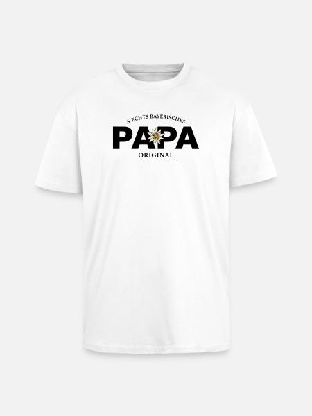 Bayerisches Original - Papa - Oversized Heavyweight Unisex T-Shirt - Weiß