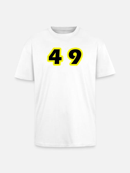 49 Number symbol - Unisex Oversized Heavyweight T-shirt - white