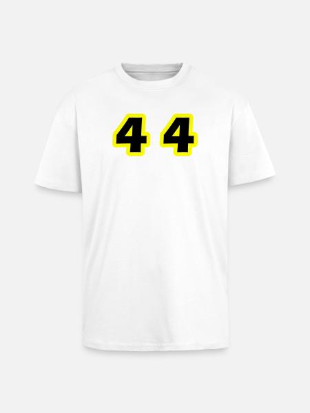 44 Symbole numérique - T-shirt unisexe oversize épais - blanc