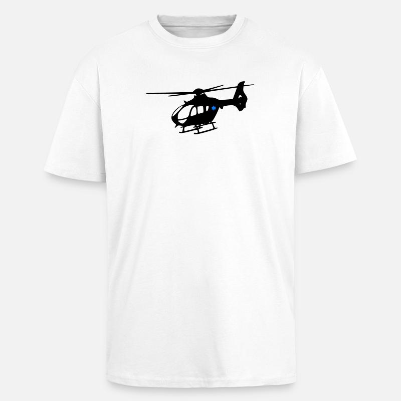Notarzthubschrauber - Oversized Heavyweight Unisex T-Shirt - Weiß