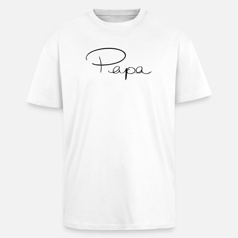 Papà - T-shirt unisex oversize pesante - bianco
