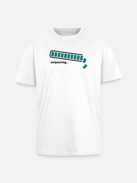 outpouring - Unisex Oversized Heavyweight T-shirt - white