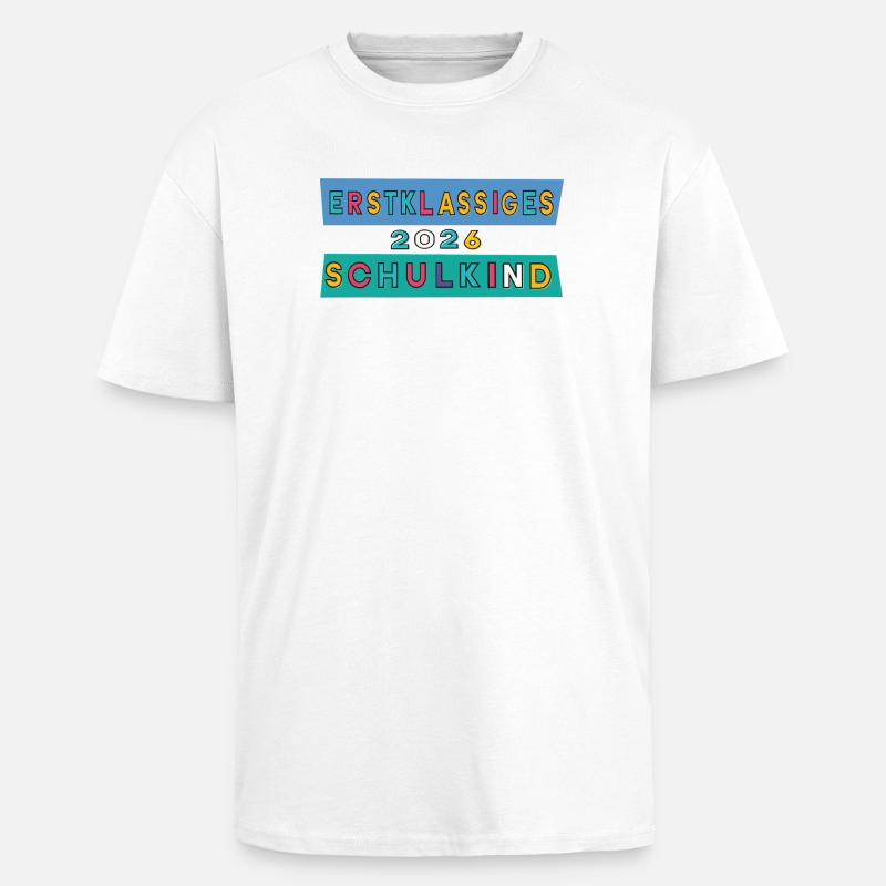 Erstklassiges Schulkind 2026 - Oversized Heavyweight Unisex T-Shirt - Weiß